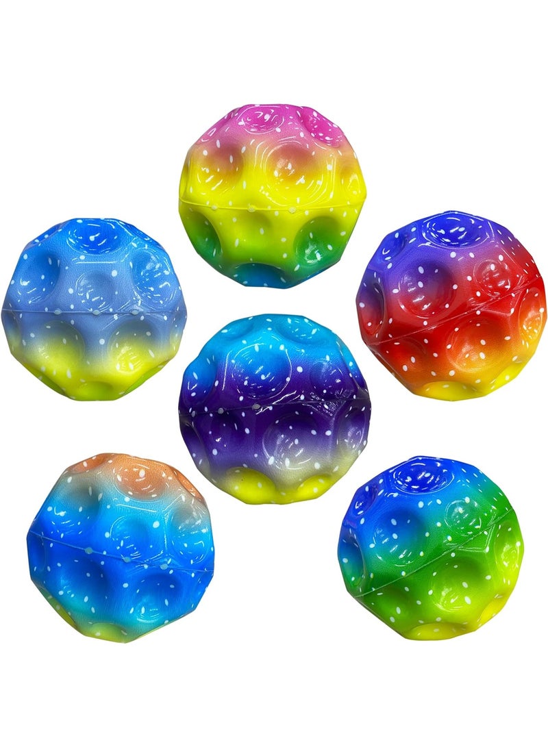 Fanski 6-Piece Space Bounce Ball, Super High Bouncing Moon Foam Balls for Adults Improve Hand-Eye Coordination Sports Training - Image 1