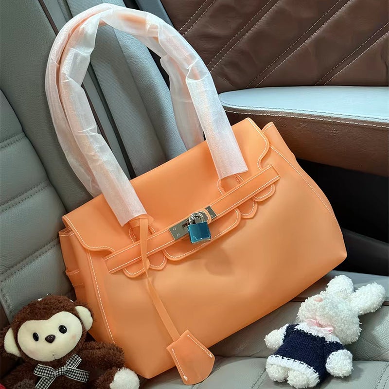 Small Jelly Bucket Bag, Retro Style, Large Capacity Women's Handbag - Image 5