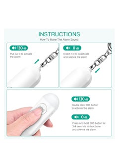 Y&D Personal Alarm Siren 2 Pcs 130dB Dual Speakers Rechargeable LED Light Ideal for Women Elderly Children Students and Night Shift Workers  - Image 5