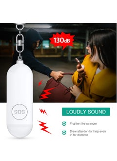 Y&D Personal Alarm Siren 2 Pcs 130dB Dual Speakers Rechargeable LED Light Ideal for Women Elderly Children Students and Night Shift Workers  - Image 4
