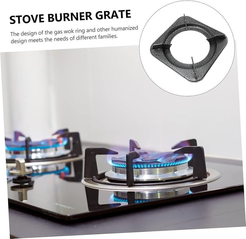 حامل دائري مصنوع من الحديد الزهر المتين للمواقد الغازية، ملحق متوازن للتحكم في الحرارة - Image 3