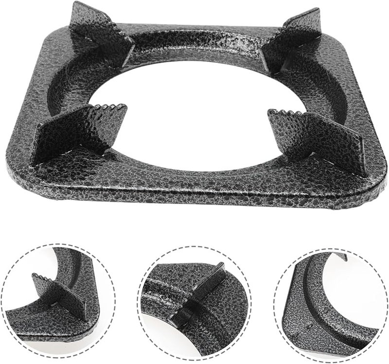 حامل دائري مصنوع من الحديد الزهر المتين للمواقد الغازية، ملحق متوازن للتحكم في الحرارة - Image 4