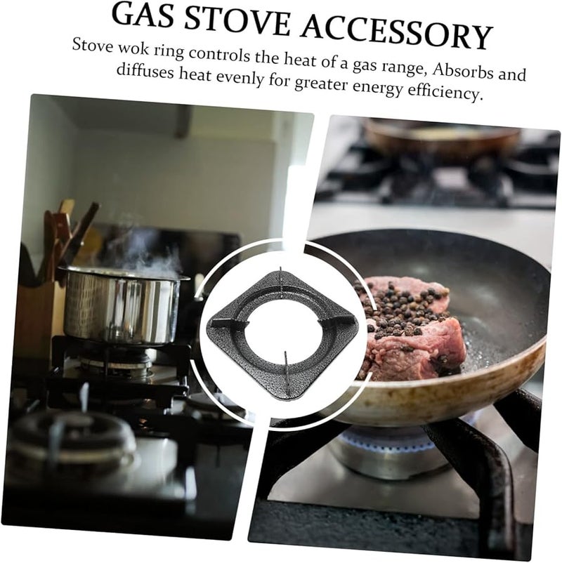 حامل دائري مصنوع من الحديد الزهر المتين للمواقد الغازية، ملحق متوازن للتحكم في الحرارة - Image 5