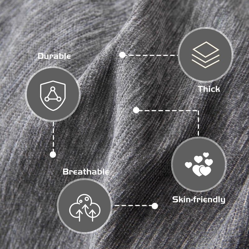MEETSKY Couch Covers for Sofa, Washable Sofa Covers, Dog Couch Covers for 2 Cushion Couch Sofa Pet Friendly, Sectional Sofa Slipcovers, Thick Soft Fabric Modern Style, 71" x 118", Dark Grey - Image 3