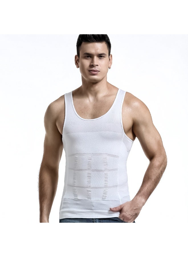 Bluejw Mens Slimming Shirt Body Shaper Vest Compression Shirt Tummy Control Shapewear Abdomen Undershirt - Image 1