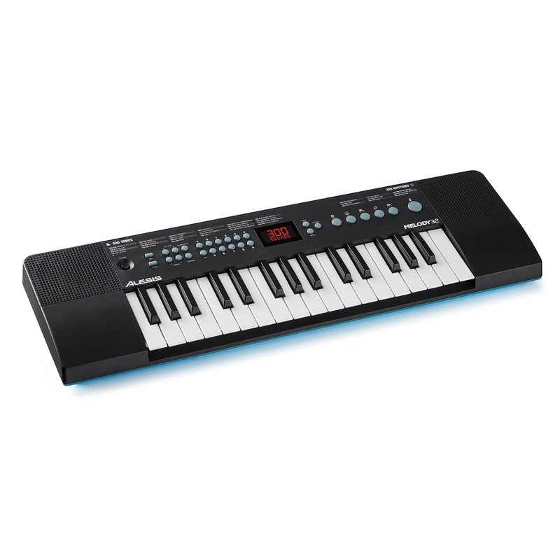 Alesis أليسيز ميلودي 32 - بيانو كهربائي رقمي مع 32 مفتاح، مكبرات صوت، 300 صوت، 300 إيقاع، 40 أغنية، اتصال USB-MIDI ودروس بيانو - Image 1