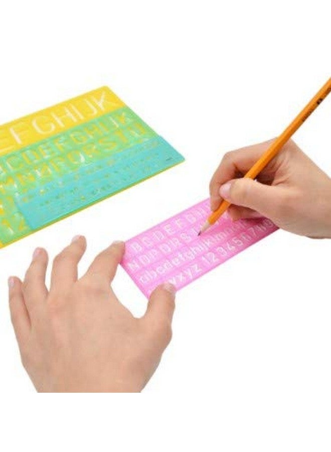 Arishto Arishto Alphabets, Lettering, Numbers Special Characters Stencil for Students (Set of 4, 7mm, 10mm, 20mm, 30mm-40mm) - Image 3