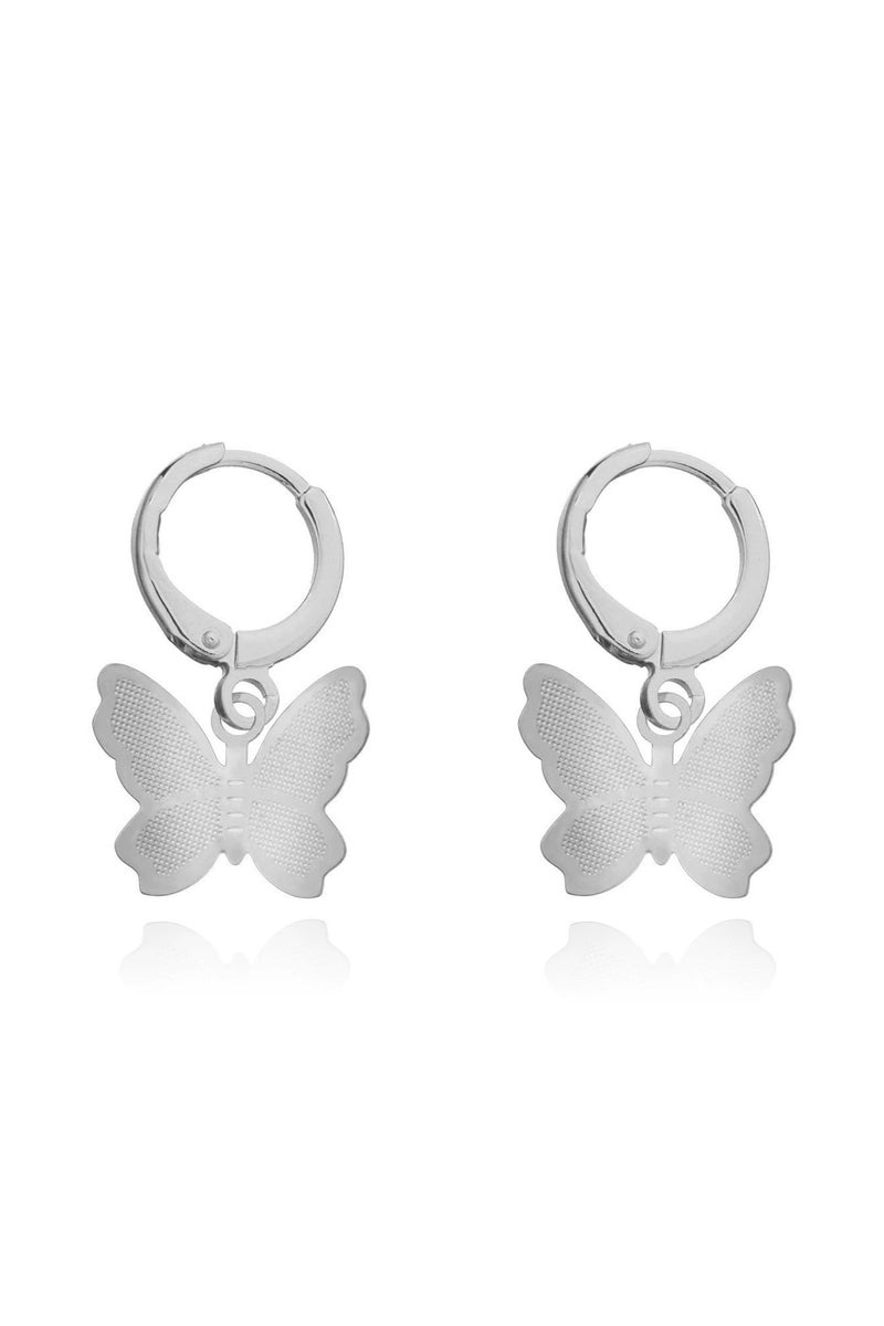 Goolsky Sweet & Edgy Silver Butterfly Ear Cuffs – Small 3D Design, Non-Pierced Clip-On Earrings for Girls  - Image 2