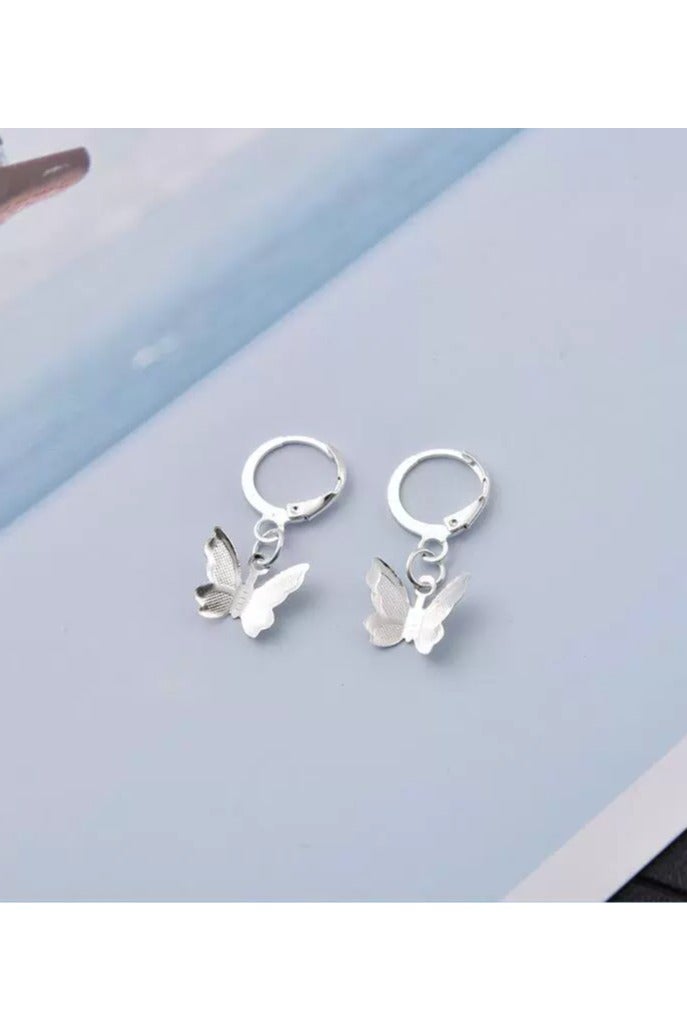 Goolsky Sweet & Edgy Silver Butterfly Ear Cuffs – Small 3D Design, Non-Pierced Clip-On Earrings for Girls  - Image 5