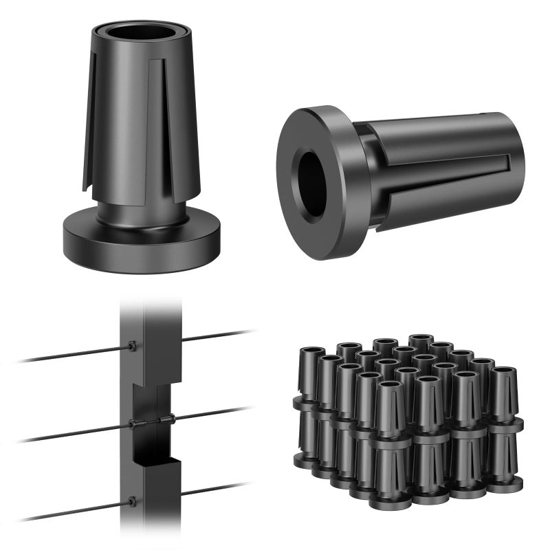 BLIKA Upgraded 40 Pack Stainless Steel Black Protector Sleeves for 1/8" 5/32" or 3/16" Deck Cable Railing, for Metal Posts, T316 Marine Grade, Cable Railing Protector Sleeves, Cable Railing Post Kits - Image 1