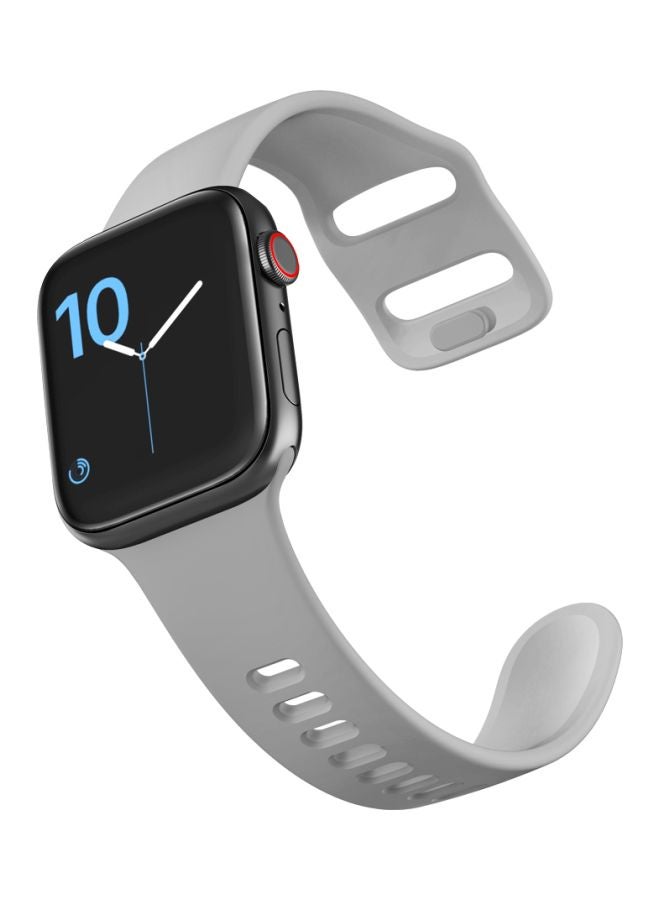 بيرفيي سوار بديل للساعة الذكية أبل سيريس 5/4/3/2/1 بمقاس 42/44 مم رمادي - Image 2