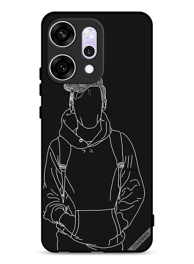 Covernex Oppo Reno14 Pro Protective Case Cover Sketch Of Jacket Boy - Image 1