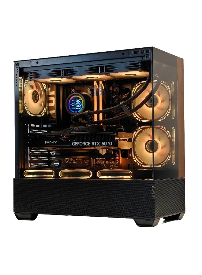 Mostech General Trading LLC AMD Ryzen 7-7800X3D up to 5.0 GHz | RTX 5070 Ti 16GB GDDR7 GPU | 32GB DDR5 RAM 6000Mhz | 1TB M.2 NVMe SSD | Liquid Cooler 360mm | WiFi Ready | Windows 11 Pro BLACK - Image 1