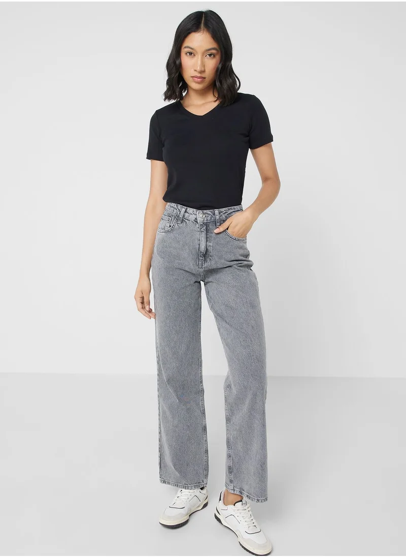 DeFacto Woman 90'S Wide Leg High Waist Jeans