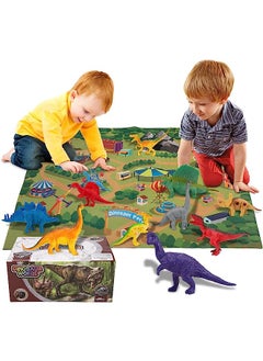 Dinosaur Toys Set, 70 x 80CM Soft Play Mat with 24Pcs Realistic Looking Dinosaurs Including T-Rex, Triceratops, Velociraptor, for Boys Girls Indoor Outdoor Playset to Create a Dino World, G7360 - pzsku/Z470E09F99E504D3303F0Z/45/_/1689067344/1e426e3d-77a6-4155-9ccc-da5c51b5c63b