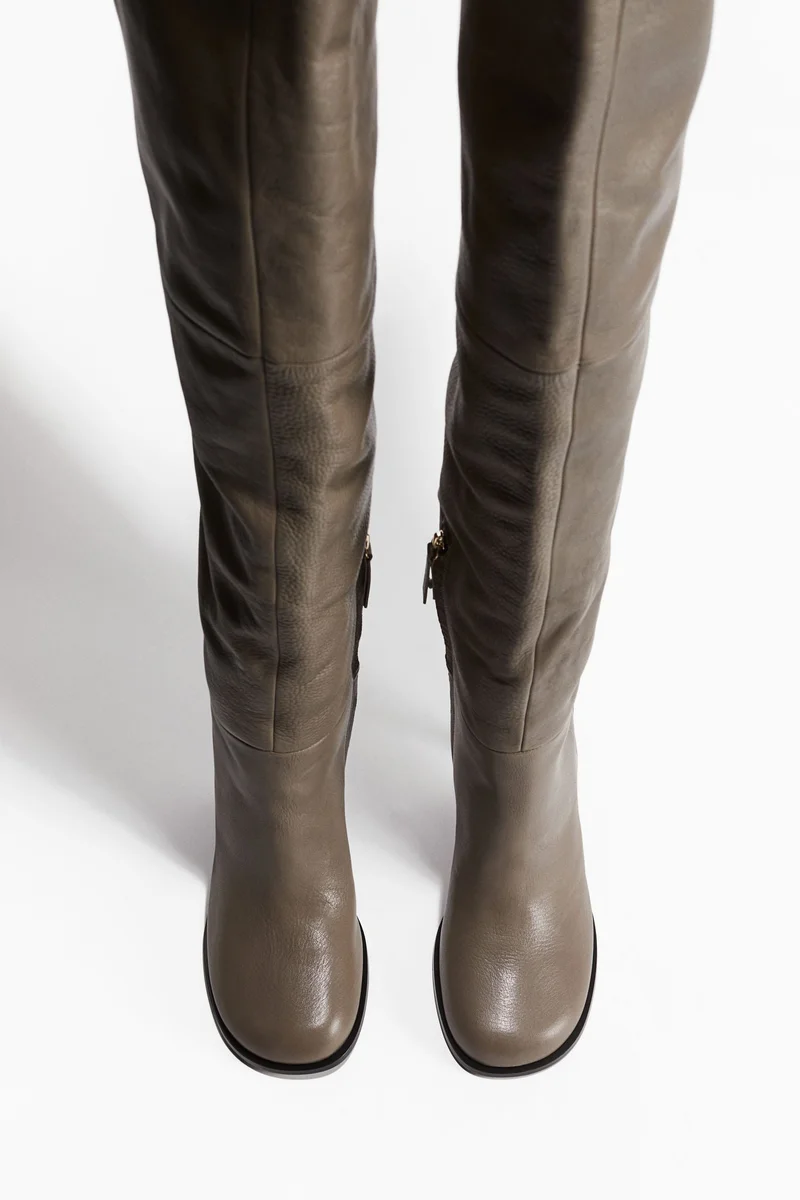H&M Over-The-Knee Leather Boots