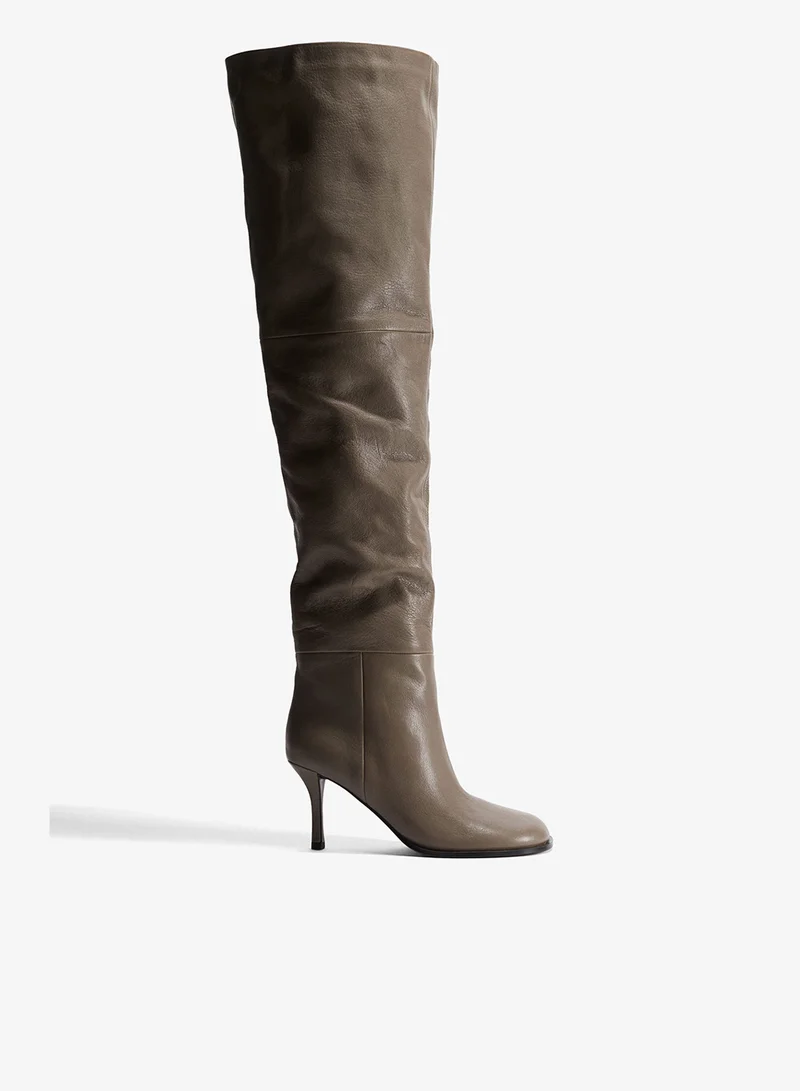 H&M Over-The-Knee Leather Boots