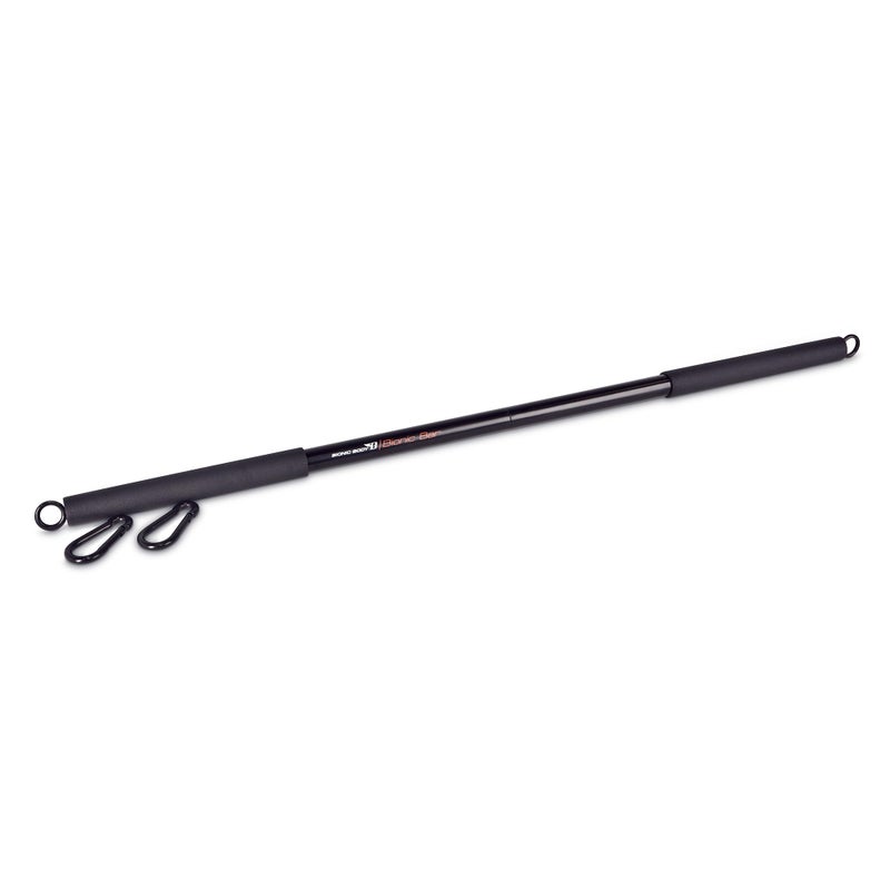 Bionic Body 36 Inches Light Weight Resistance Training Straight Bar â€“ Fits All Resistance Bands/Accessories with Carabiners BBEB-020 - Image 1