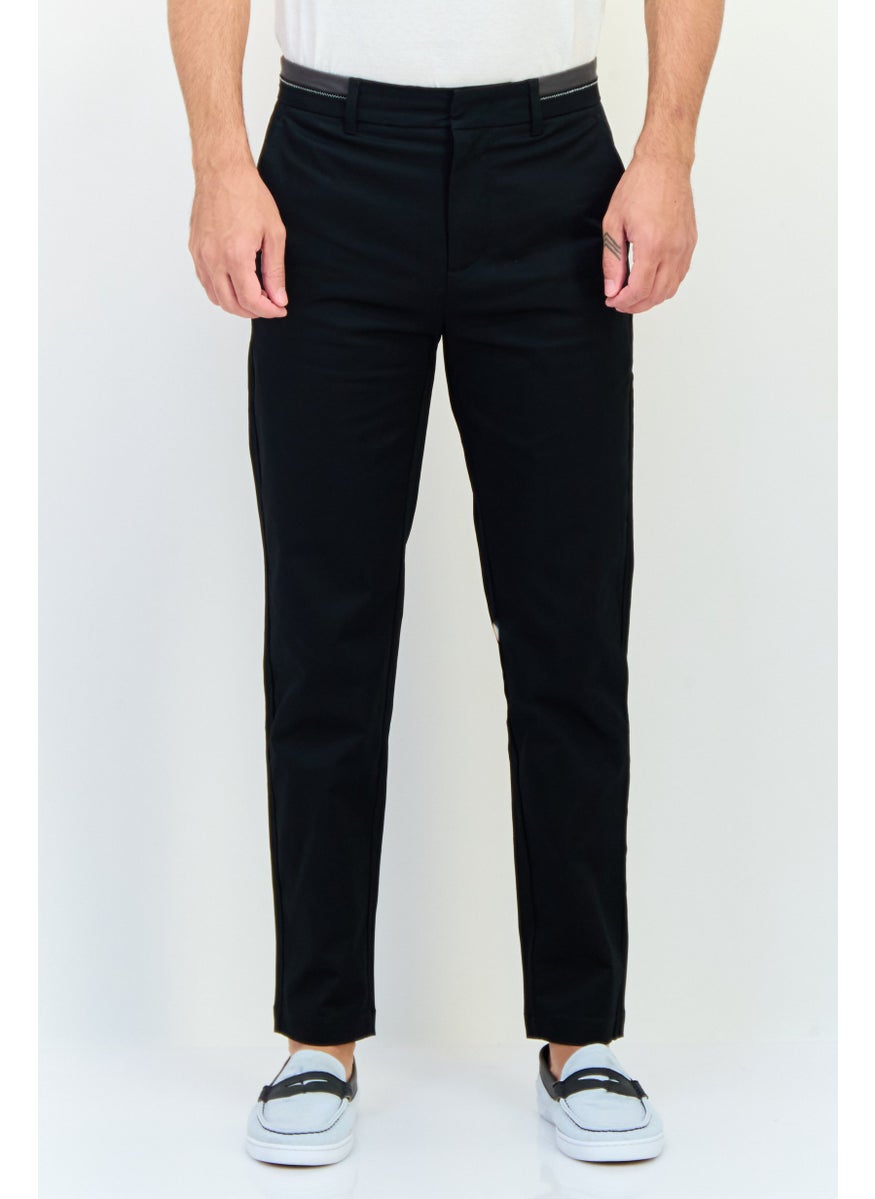 SELECTED Men Regular Fit Solid Chino Pants, Black  - Image 1
