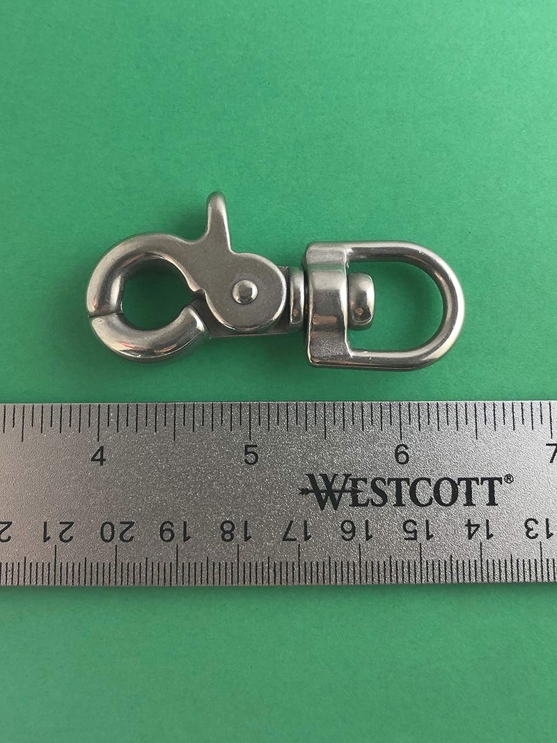 US Stainless Stainless Steel 316 3/8" Trigger Snap with Swivel End Marine Grade Polished - Image 1