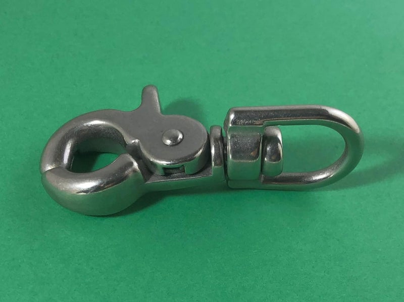 US Stainless Stainless Steel 316 3/8" Trigger Snap with Swivel End Marine Grade Polished - Image 2