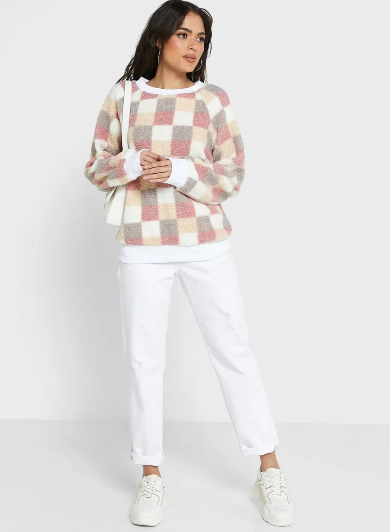 Ginger Checked Sweater
