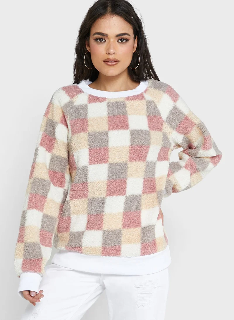Ginger Checked Sweater