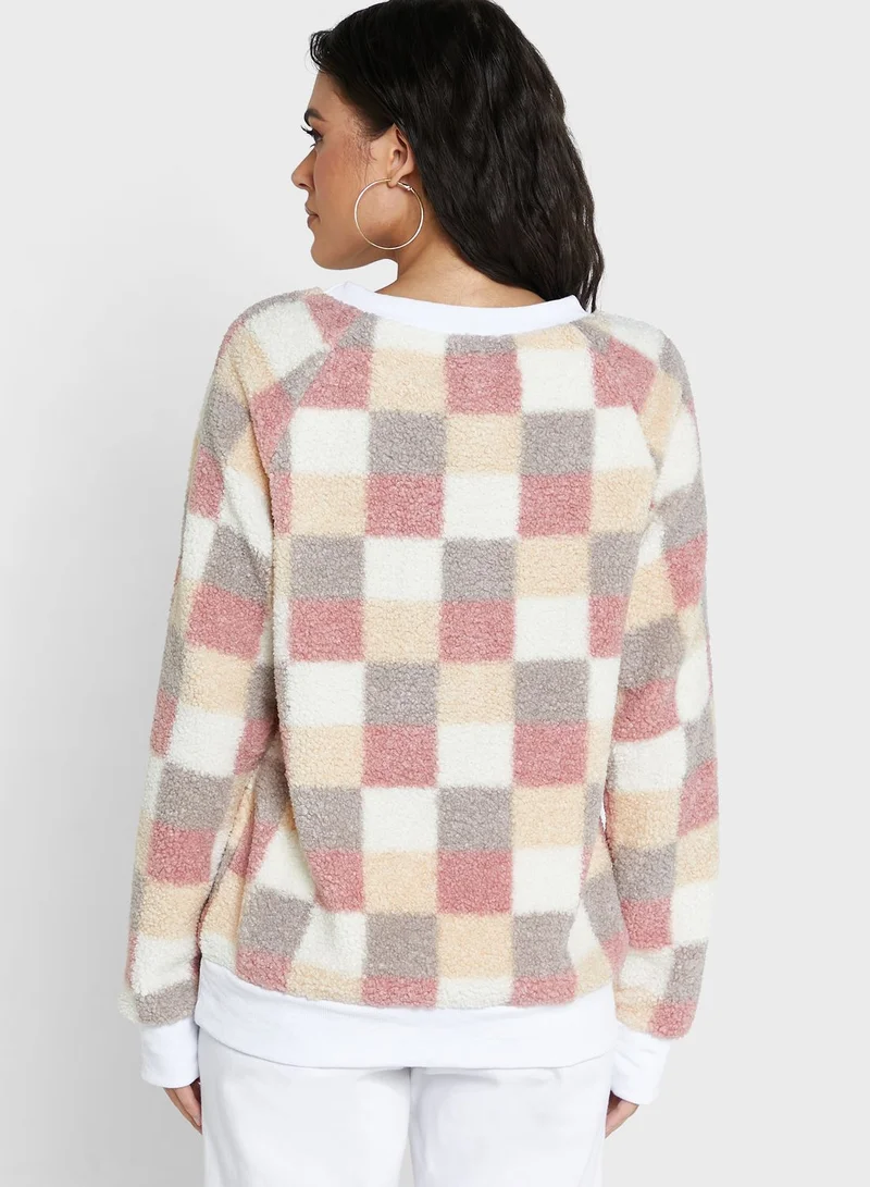 Ginger Checked Sweater