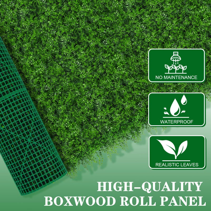 Grooy 40"x120"(33.33 SQFT) Artificial Hedge Grass Wall Roll Panels, Boxwood Panels, Greenery Wall Backdrop, UV Protected Privacy Fence Screen for Outdoor Indoor Wedding DÃ©cor - Image 4