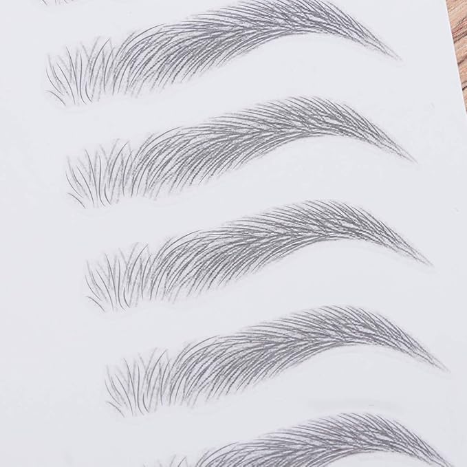 FRCOLOR 2Pcs 3D Eyebrow Transfers Sticker Tattoos Long Lasting HairLike Authentic Eyebrows Shaper Brow Makeup Grooming Shaping Sticker for Woman Man Black - Image 4