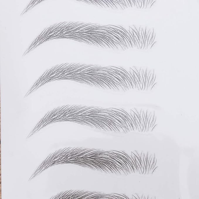 FRCOLOR 2Pcs 3D Eyebrow Transfers Sticker Tattoos Long Lasting HairLike Authentic Eyebrows Shaper Brow Makeup Grooming Shaping Sticker for Woman Man Black - Image 5