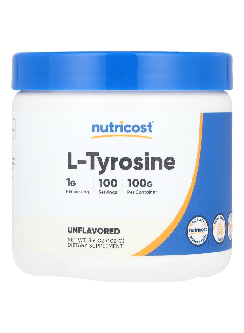 L-Tyrosine, Unflavored, 3.6 oz (102 g)