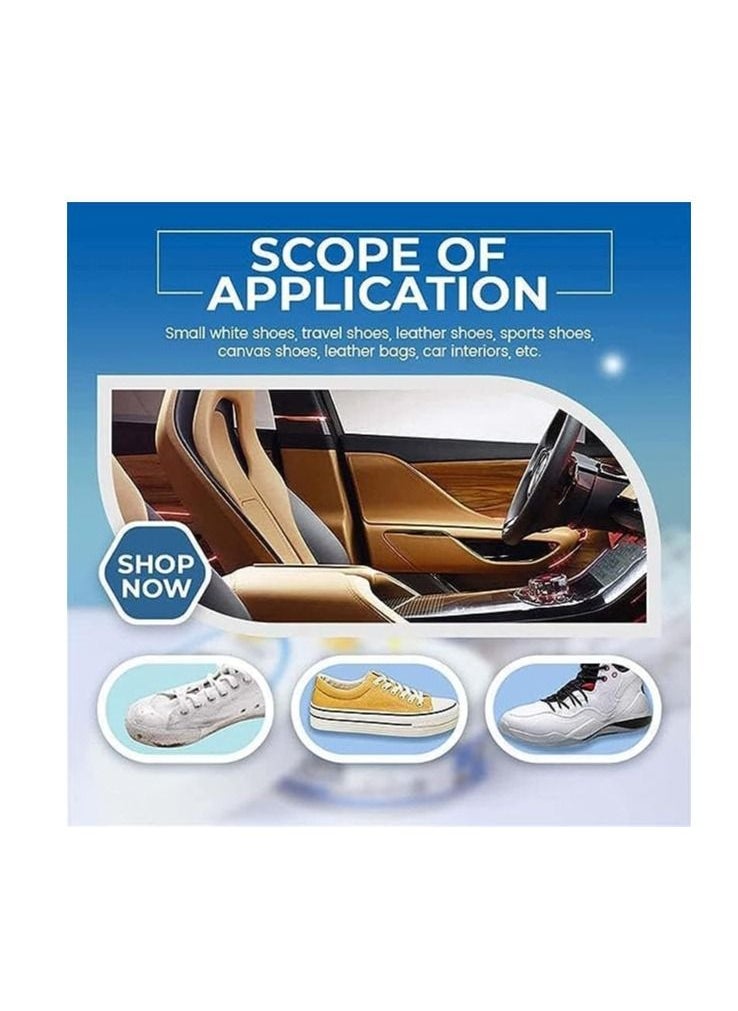 Dubkart - White Shoe Cleaning Cream, Shoes Whitening Cleansing Cream, De-Yellowing and Whitening Cream Shoe, Cream for Shoes Cleaning Sponge - Image 1