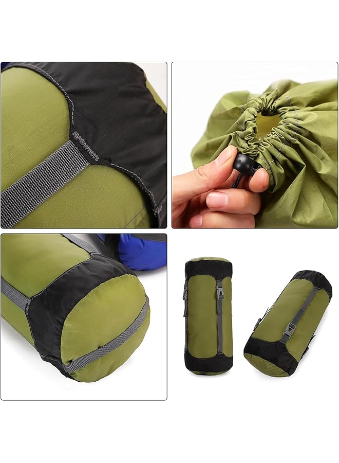 Oasisgalore Sleeping Bag Stuff Sack Nylon Compression Sleeping Bag Camping Desert With Dust Flap For Backpacking Hiking Camping Traveling (15L)  - Image 5