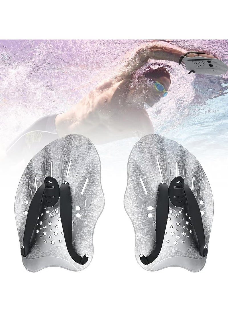 GMORO 1 Pair Swimming Paddles for Hands,Swimming Training Hand Paddles with Adjustable Straps,Swim Paddles for Adult Children Unisex Professional Swimming Accessories  - Image 1