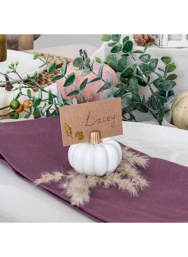 Kate Aspen Fall Decor Mini White Pumpkin Place Card Holder (Set of 6), Perfect for Thanksgiving Table Decor, Fall Themed Weddings, Bridal Brunches - Image 3