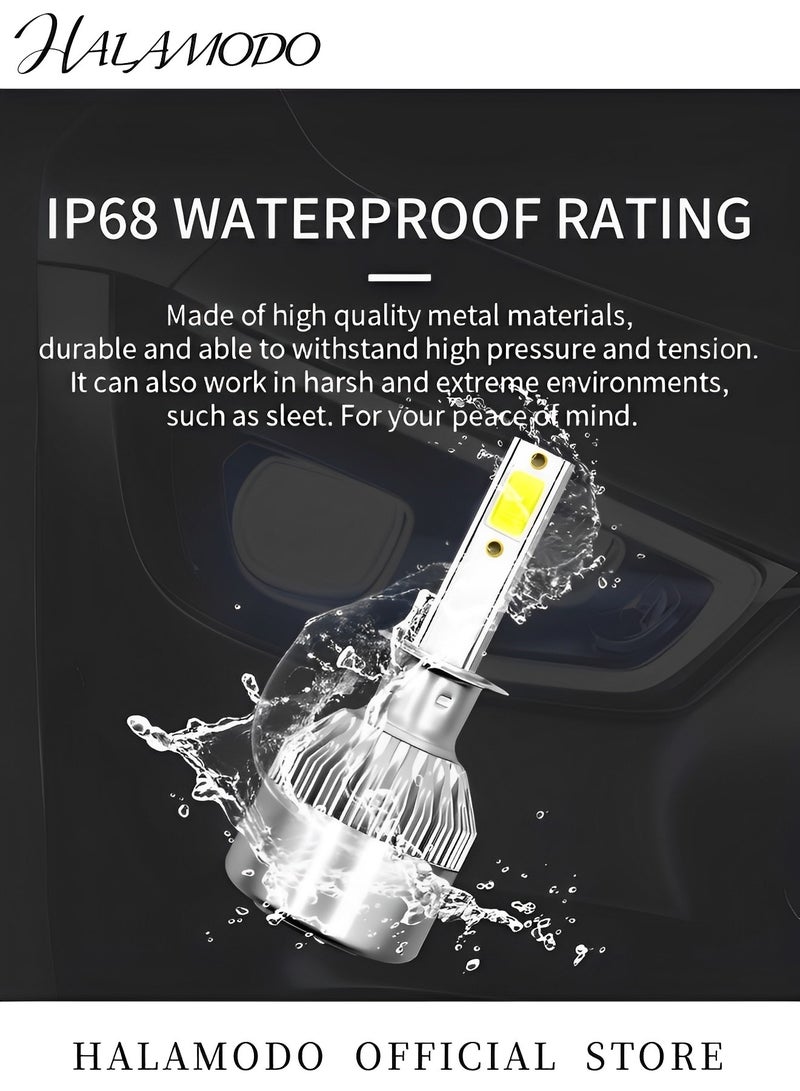 HALAMODO 1PCS H1 Car LED Light Super Bright Auto Headlight Bulb Waterproof Car Fog Light Auto Auxiliary Lighting Accessories Compatible with Most Car Models - Image 5