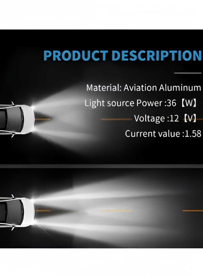 1PCS H1 Car LED Light Super Bright Auto Headlight Bulb Waterproof Car Fog Light Auto Auxiliary Lighting Accessories Compatible with Most Car Models - Image 4