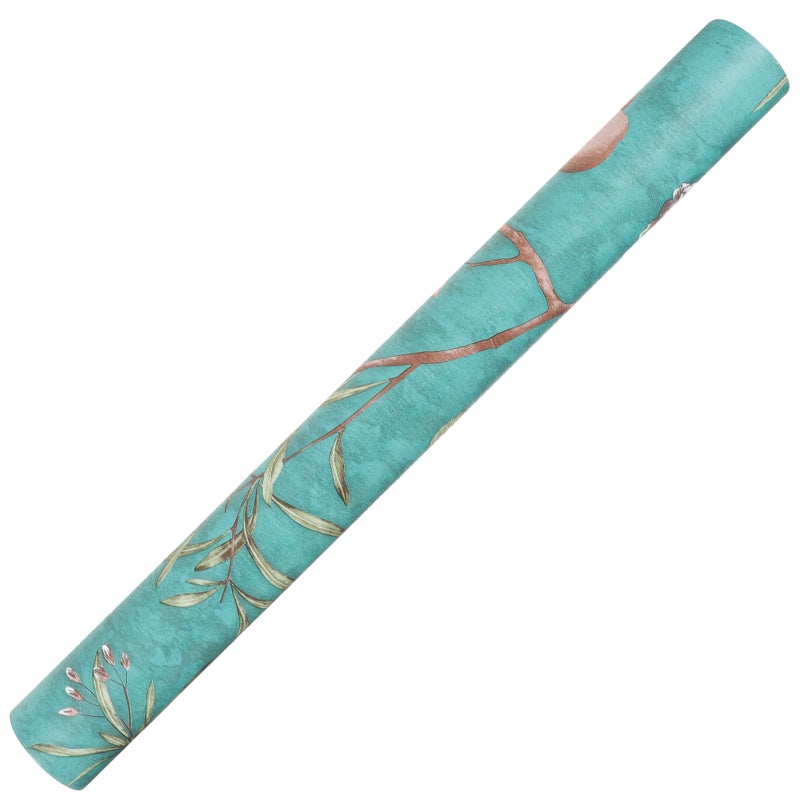 Green Floral Peel and Stick Wallpaper Vintage Flower and Birds Wall Paper Home Decor - Image 3