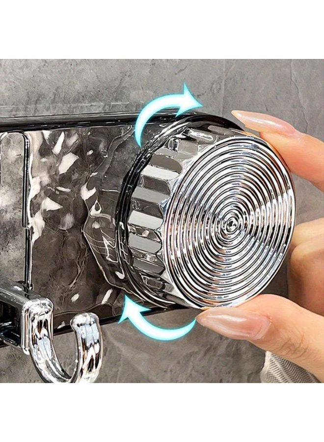 Gray Rotating Suction Cup Hook Rack Strong Hold Waterproof Space Saving No Drill - Image 5