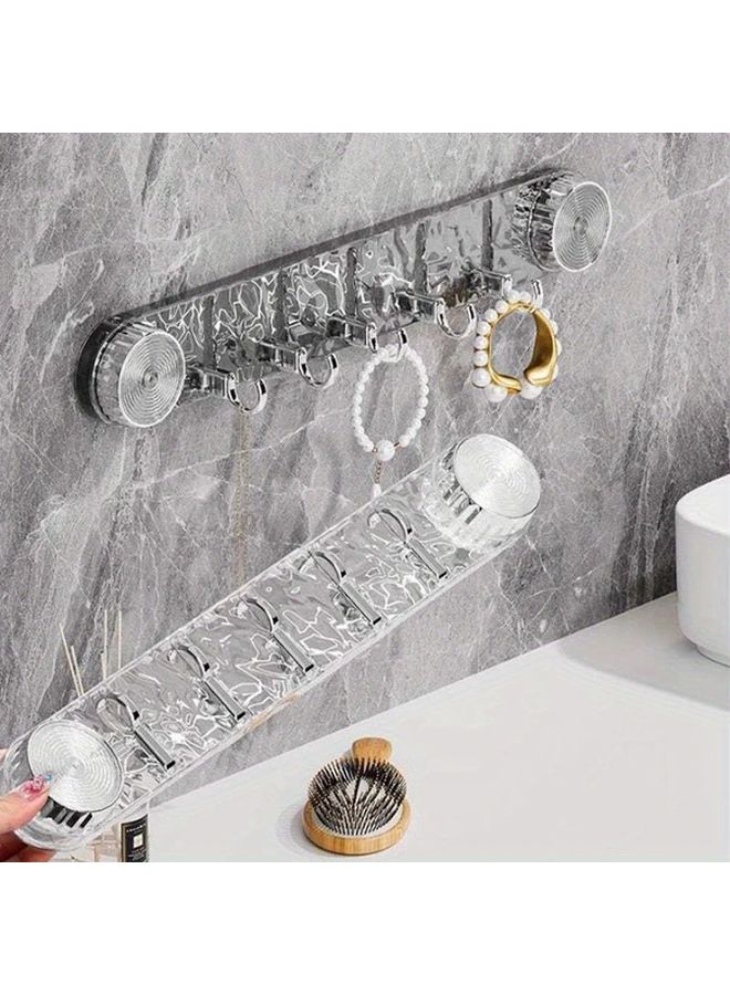 Gray Rotating Suction Cup Hook Rack Strong Hold Waterproof Space Saving No Drill - Image 2