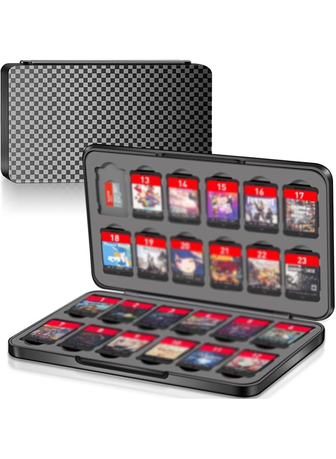 X spring Game Card Case For Nintendo Switch Storage For 24 Games And 24 Micro Sd Cartridges Portable Holder With Magnetic Closure For Switch And Oled  - Image 1