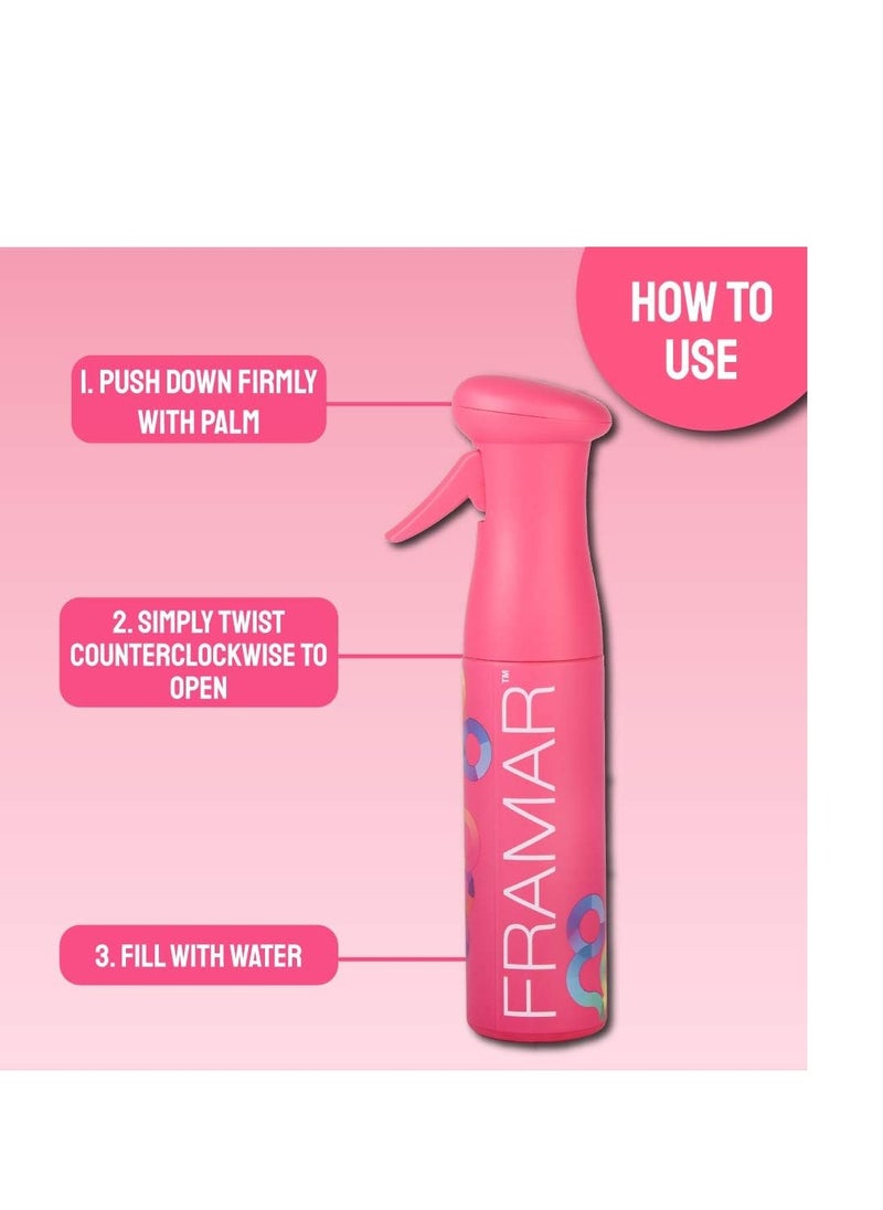 framar FRAMAR Pink Premium Hair Spray Bottle Continuous Mist, Water Spray Bottle For Face & Hair, Atomizer & Plant Mister Spray Bottle  - Image 2