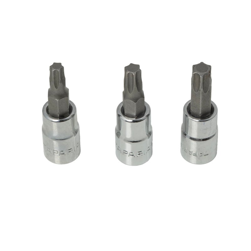 Taparia 1/4" Square Drive Torx Socket Bit Set (AT 25,30,40)-Precision Star Bits CNC Machined-Compatible Ratchets, Wrenches, Power Tools-S2 Steel Tips-Automotive Repair Tools for Garages, DIY - Image 5