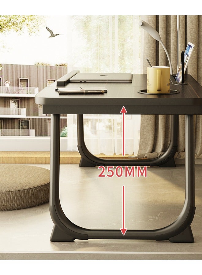 Generic Laptop bed tray table 5-speed adjustable Upgraded version with USB Foldable laptop bed table with cup holder Suitable for bed couch sofa and flooring-（Dark Brown）  - Image 4