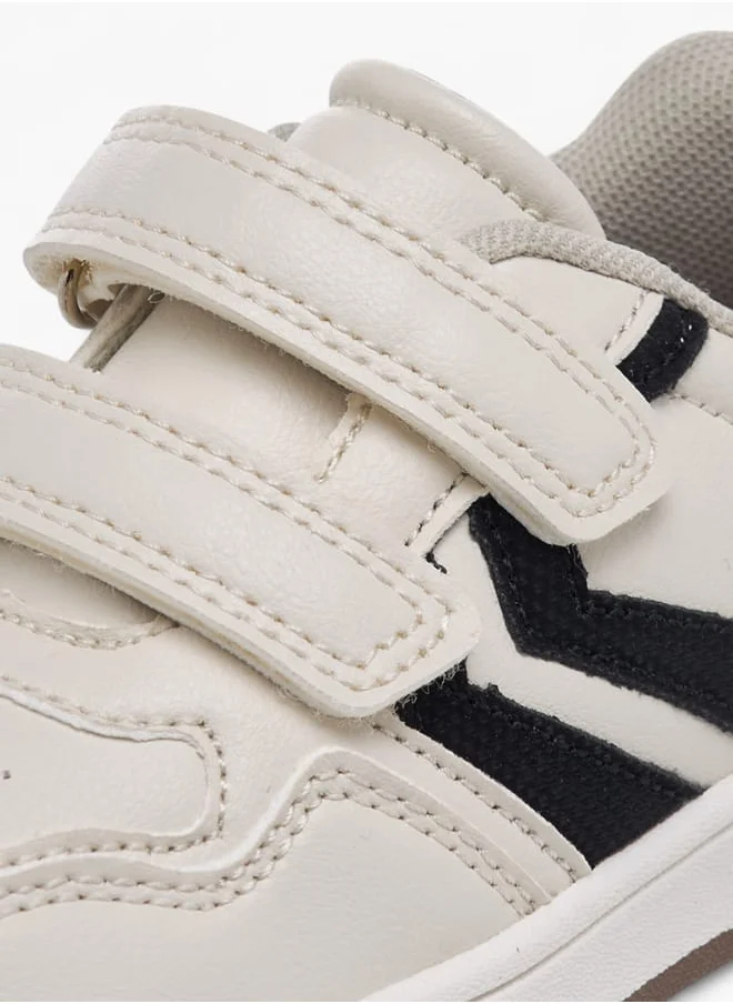 جونيورز Boys Panelled Sneakers With Hook And Loop Closure