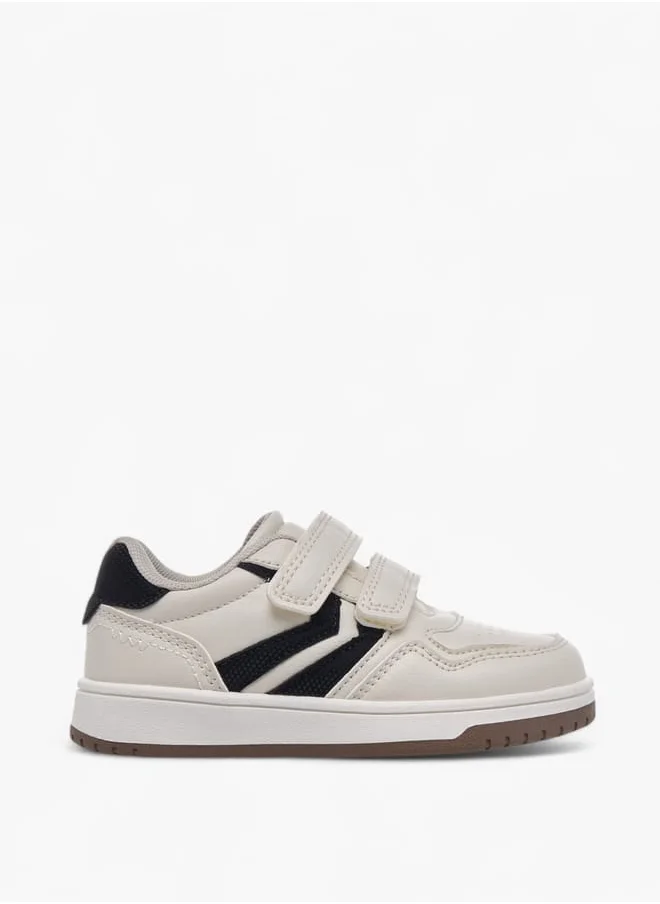 جونيورز Boys Panelled Sneakers With Hook And Loop Closure