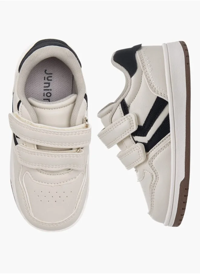 جونيورز Boys Panelled Sneakers With Hook And Loop Closure