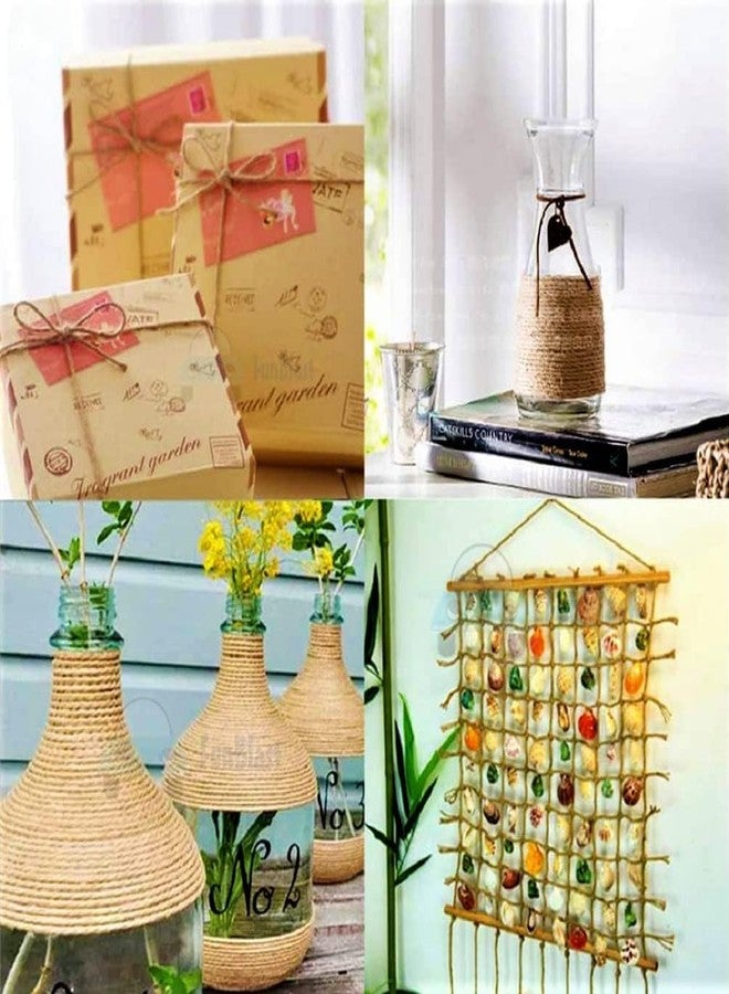 Prescent Natural 3pc Jute Twine String, 2mm Diameter, Rustic Craft Cord, 10 Meters per Roll for Decoration, Art and Craft, DIY, Scrapbooking, Gift Wrapping & More (Pack of 3) - Image 4
