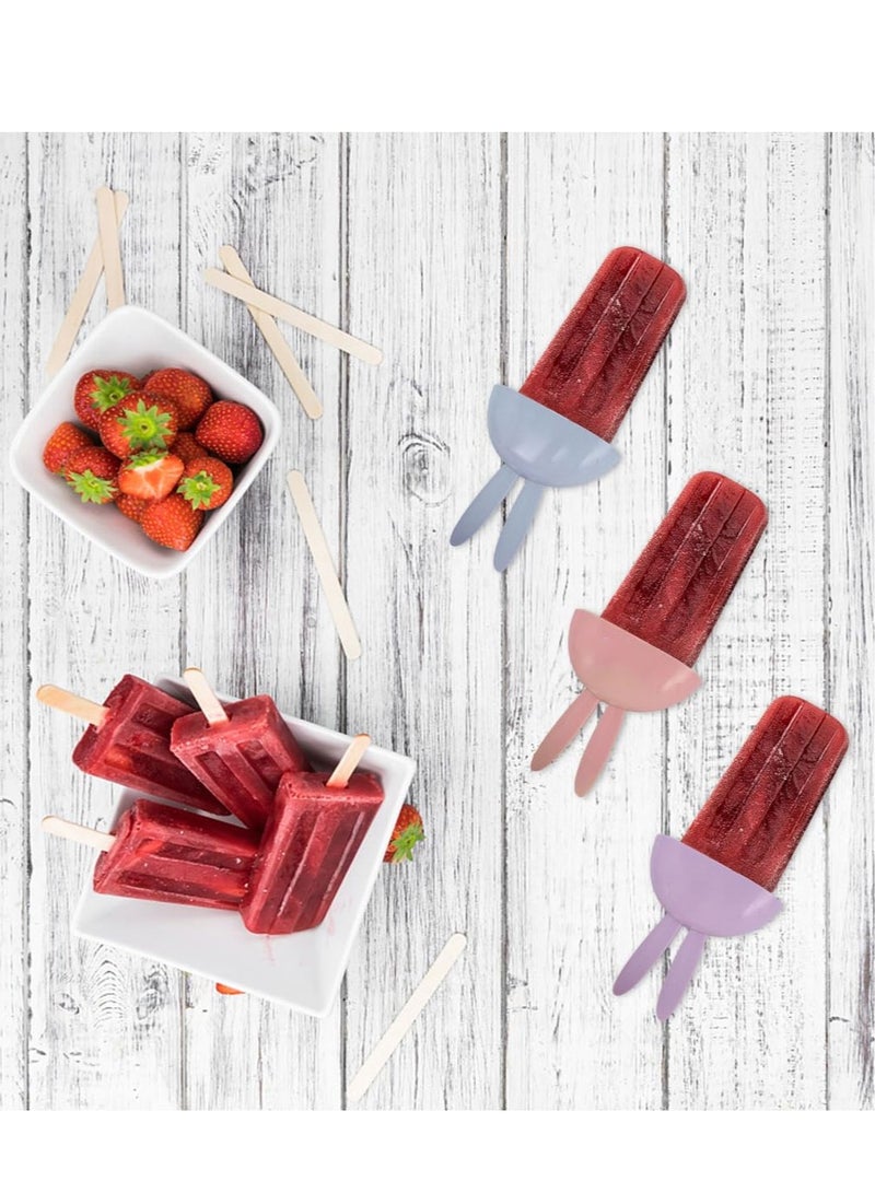 Bisbell Popsicle Molds Ice Moulds, Ice Lollipop Popsicle Moulds, 4Ice Moulds Set, Popsicle Moulds with Sticks and Drip Guard, Popsicle Mold Reusable Easy Release Ice Pop Maker - Image 5
